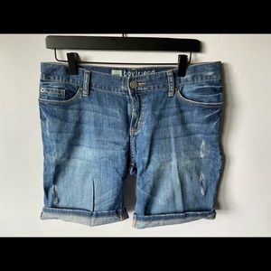Distressed Boyfriend Jean Shorts
